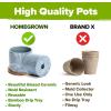 imageHOME GROWN    8 Herb Seeds Garden Kit Complete Indoor Planter Gift with Basil Cilantro Mint ampamp More Unique Kitchen Growing Set for Women Men Birthday Housewarming PresentCeramic