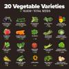 imageHOME GROWN   25 Heirloom Vegetable Seeds Kit  14200 NONGMO Seeds for Planting Vegetables Survival Garden Seed Vault Tomatoes Carrots Beans Kale Peppers Indoor Outdoor Garden20Pack