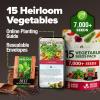 imageHOME GROWN   25 Heirloom Vegetable Seeds Kit  14200 NONGMO Seeds for Planting Vegetables Survival Garden Seed Vault Tomatoes Carrots Beans Kale Peppers Indoor Outdoor Garden15Pack