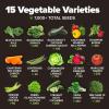 imageHOME GROWN   25 Heirloom Vegetable Seeds Kit  14200 NONGMO Seeds for Planting Vegetables Survival Garden Seed Vault Tomatoes Carrots Beans Kale Peppers Indoor Outdoor Garden15Pack