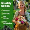 imageHOME GROWN   25 Heirloom Vegetable Seeds Kit  14200 NONGMO Seeds for Planting Vegetables Survival Garden Seed Vault Tomatoes Carrots Beans Kale Peppers Indoor Outdoor Garden8Pack