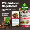 imageHOME GROWN   25 Heirloom Vegetable Seeds Kit  14200 NONGMO Seeds for Planting Vegetables Survival Garden Seed Vault Tomatoes Carrots Beans Kale Peppers Indoor Outdoor Garden20Pack