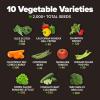 imageHOME GROWN   25 Heirloom Vegetable Seeds Kit  14200 NONGMO Seeds for Planting Vegetables Survival Garden Seed Vault Tomatoes Carrots Beans Kale Peppers Indoor Outdoor Garden10Pack