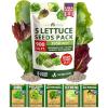 imageHOME GROWN 5 Lettuce Seed Pack  3950 Heirloom Vegetable Seeds for Indoor Outdoor or Hydroponic Growing  Black Seeded Simpson Red Romaine Bibb Buttercrunch Iceberg Varieties Lactuca Sativa