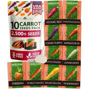 imageHOME GROWN   25 Heirloom Vegetable Seeds Kit  14200 NONGMO Seeds for Planting Vegetables Survival Garden Seed Vault Tomatoes Carrots Beans Kale Peppers Indoor Outdoor Garden10Pack Rainbow