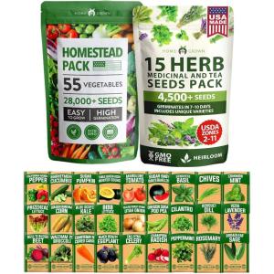 imageHOME GROWN 10 Herb Seeds for Planting 3000 NonGMO Heirloom Seeds  Extra Large Variety Pack Herb Kit  Indoor Outdoor ampamp Hydroponic  Culinary Seed Set  Grow Your Own Herbs  Gift for Beginners70Pack