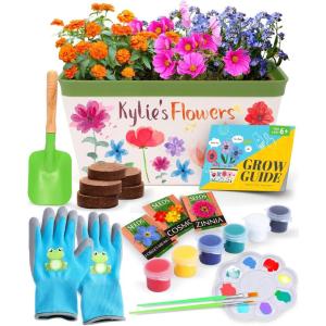 imageHome Grown Paint ampamp Grow Flower Gardening Kit Set for Boys and Girls  Craft Activity Toy for Kids Ages 5 6 7 812 Years Old  Unique Birthday Present  Plant Gift Toys