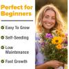 imageHOME GROWN   Wildflower Seeds Mix  49100 2oz Bulk Mix 21 Varieties Wild Flower  Bee and Butterfly Garden Pack  Native Annual Flowers for Planting for Your Garden21 Varieties Annual 3 oz
