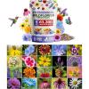 imageHOME GROWN   Wildflower Seeds Mix  49100 2oz Bulk Mix 21 Varieties Wild Flower  Bee and Butterfly Garden Pack  Native Annual Flowers for Planting for Your Garden19 Varieties Perennial 4 oz