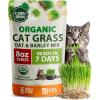 imageHOME GROWN Organic Cat Grass Seeds Pack 8oz  7200   Heirloom Oat ampamp Barley Grass Seeds for Indoor Cats  High Germination Hairball Relief Pet Grass Ready in 7Days8 oz