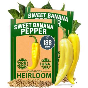imageHOME GROWN San Marzano Tomato Seeds  132 Heirloom   Seeds  High Germination Tomatoes for Indoor ampamp Outdoor Growing  Classic Paste Variety for Gardeners ampamp Home UseBanana Pepper 2Pack