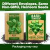 imageHOME GROWN Non GMO Genovese Basil Seeds Pack 1750 High Germination Heirloom Seeds Ocimum basilicum Herb Seeds for Planting Indoor amp Outdoor Gardening for Culinary UseBasil Genovese