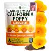 imageHOME GROWN California Poppy Golden West Seeds 6000 Spring Flower Seeds for Planting 2026 Perennial Poppy Seed for Planting Outdoors Herb Seeds Eschscholzia californica