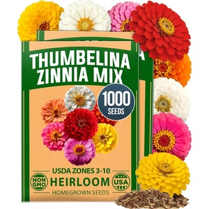 image:imageHOME GROWN Cosmos Bright Lights Mix Seeds  400 Cosmos Sulphureus for Planting Spring 2026 Refined Wildflower Herb Seed Mix Easy Grow Outdoor Flower Seeds for GardensZinnia Thumbelina 2pack
