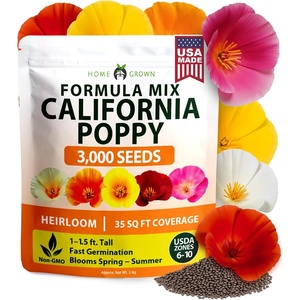 image:imageHOME GROWN California Poppy Formula Mix Flower Seeds for Spring 2026 Planting Eschscholzia californica 3000 Seeds 39g Heirloom NonGMO California Wildflower Seeds Bulk Poppy Flower Seed