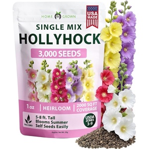 image:imageHOME GROWN Hollyhock Single Mix Planting Seeds 2026  29g1oz 3000 Seeds  OpenPollinated Flower Seed  Heirloom NonGMO  Deer Resistant  SelfSeeding  Zones 39