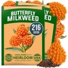 image:imageHOME GROWN Butterfly Milkweed Seeds for Planting 2 PackAsclepias tuberosa  216 Seeds 108 Each 2 Pack 450mg  Zones 311 Full Sun  Monarch Host Plant  NonGMO Heirloom  Perennial Native